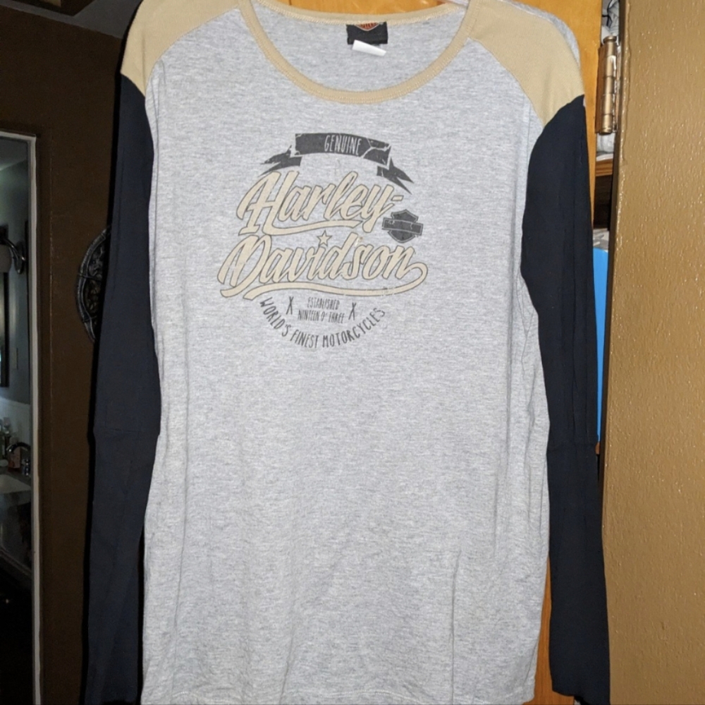 Harley Davidson Long Sleeve Shirt Biker Shirt Pullover